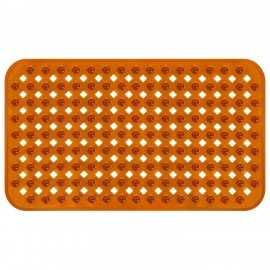 Коврик для ванны противоскользящий 70х40см, "Квадраты", прозрачно-коричневый, ПВХ, PRIMILA, 700367