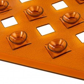 Коврик для ванны противоскользящий 70х40см, "Квадраты", прозрачно-коричневый, ПВХ, PRIMILA, 700367