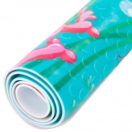 Коврик для ванны противоскользящий 70х40см с печатью "Дельфин", ПВХ, присоски, PRIMILA, 700370