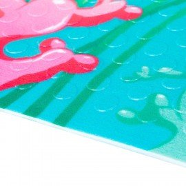 Коврик для ванны противоскользящий 70х40см с печатью "Дельфин", ПВХ, присоски, PRIMILA, 700370