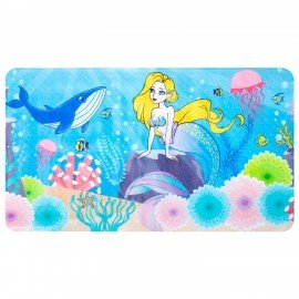 Коврик для ванны противоскользящий 70х40см с печатью "Русалка", ПВХ, присоски, PRIMILA, 700371