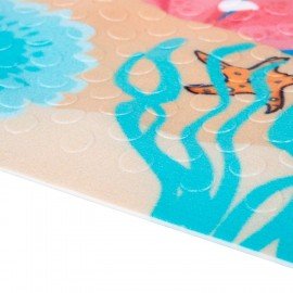 Коврик для ванны противоскользящий 70х40см с печатью "Русалка", ПВХ, присоски, PRIMILA, 700371