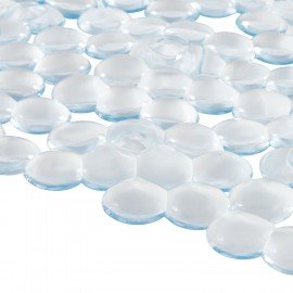 Коврик для ванны противоскользящий 69х39см, "Капли", овальный, прозрачный, ПВХ, PRIMILA, 700375