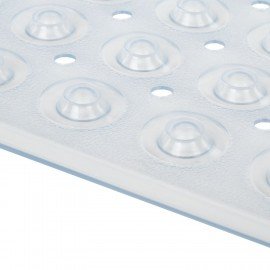 Коврик для ванны противоскользящий 100х40см, "Полусферы", прозрачный, ПВХ, присоски, PRIMILA, 700376