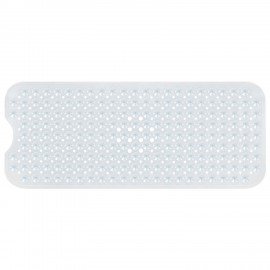 Коврик для ванны противоскользящий 100х40см, "Полусферы", прозрачный, ПВХ, присоски, PRIMILA, 700376