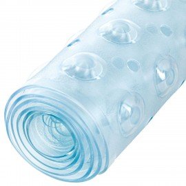 Коврик для ванны противоскользящий 100х40см, "Полусферы", прозрачный, ПВХ, присоски, PRIMILA, 700376