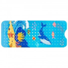 Коврик для ванны противоскользящий 100х40см с печатью "Кит", ПВХ, присоски, PRIMILA, 700377