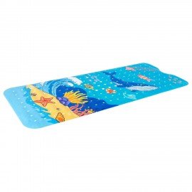 Коврик для ванны противоскользящий 100х40см с печатью "Кит", ПВХ, присоски, PRIMILA, 700377