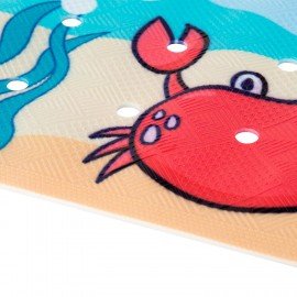 Коврик для ванны противоскользящий 100х40см с рисунком "Батискаф", ПВХ, присоски, PRIMILA, 700378