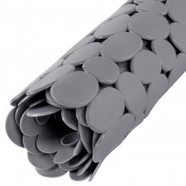 Коврик для ванны противоскользящий 70х36см, "Галька", темно-серый, ПВХ, присоски, PRIMILA,700379