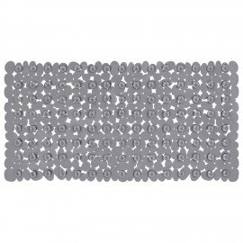 Коврик для ванны противоскользящий 70х36см, "Галька", темно-серый, ПВХ, присоски, PRIMILA,700379