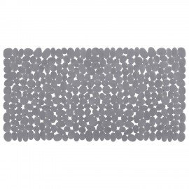 Коврик для ванны противоскользящий 70х36см, "Галька", темно-серый, ПВХ, присоски, PRIMILA,700379