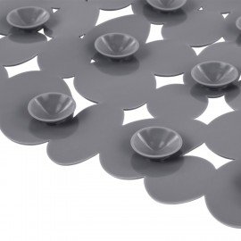 Коврик для ванны противоскользящий 70х36см, "Галька", темно-серый, ПВХ, присоски, PRIMILA,700379