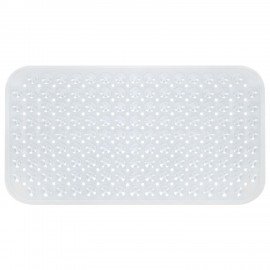 Коврик для ванны противоскользящий 70х38см, "Полусферы", прозрачный, ПВХ, присоски, PRIMILA, 700382