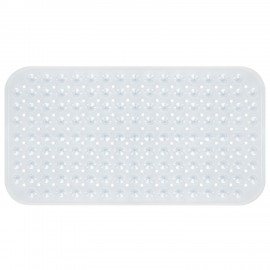 Коврик для ванны противоскользящий 70х38см, "Полусферы", прозрачный, ПВХ, присоски, PRIMILA, 700382