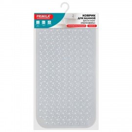Коврик для ванны противоскользящий 70х38см, "Полусферы", прозрачный, ПВХ, присоски, PRIMILA, 700382