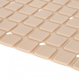 Коврик для ванны противоскользящий 71х40см, "Пиксели", бежевый, ПВХ, присоски, PRIMILA, 700383