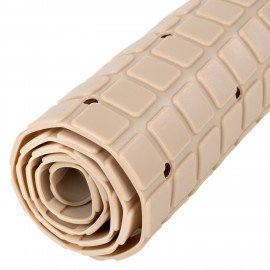 Коврик для ванны противоскользящий 71х40см, "Пиксели", бежевый, ПВХ, присоски, PRIMILA, 700383