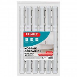 Коврик для ванны противоскользящий износостойкий 68х40см, "Лесенка", ПП+ТПЭ, присоски, PRIMILA, 700385