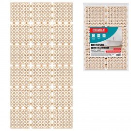 Коврик для ванны противоскользящий износостойкий 80х40см, "Кофейные зерна", ПП+ТПЭ, PRIMILA, 700386