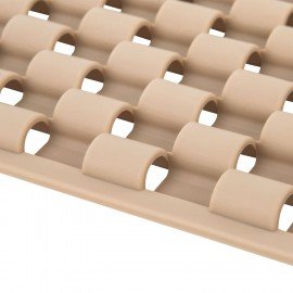 Коврик для ванны противоскользящий 66х36см, "Мозаика", бежевый, ТПЭ, присоски, PRIMILA, 700387