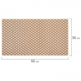 Коврик для ванны противоскользящий 66х36см, "Мозаика", бежевый, ТПЭ, присоски, PRIMILA, 700387