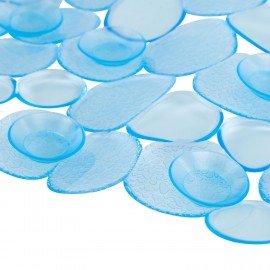 Коврик для ванны противоскользящий 64х36см "Ручей", овальный, голубой, ПВХ, PRIMILA, 700390