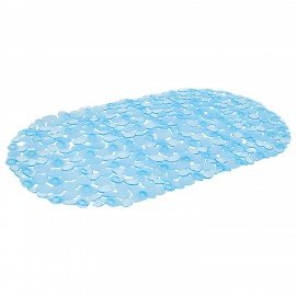 Коврик для ванны противоскользящий 64х36см "Ручей", овальный, голубой, ПВХ, PRIMILA, 700390