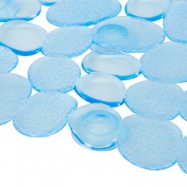 Коврик для ванны противоскользящий 64х36см "Ручей", овальный, голубой, ПВХ, PRIMILA, 700390