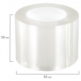 Многоразовая двухсторонняя прозрачная крепежная лента Скотч NANO tape 3 м x 5 см, толщина 1 мм, WBZ, 700427