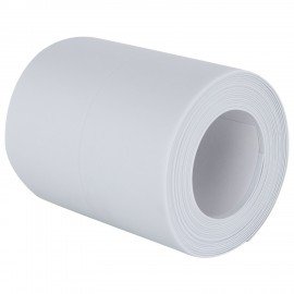 Клейкая лента бордюрная для ванны и кухни 80 мм х 3,2 м, белая, акриловая основа, WBZ, 700428