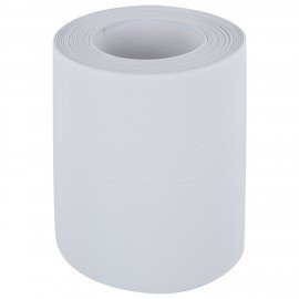 Клейкая лента бордюрная для ванны и кухни 80 мм х 3,2 м, белая, акриловая основа, WBZ, 700428