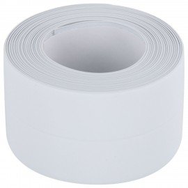 Клейкая лента бордюрная для ванны и кухни 38 мм х 3,2 м, белая, акриловая основа, WBZ, 700430