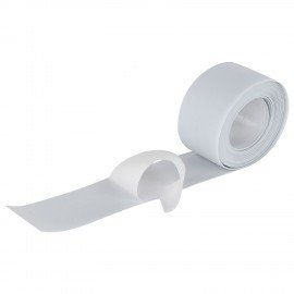 Клейкая лента бордюрная для ванны и кухни 38 мм х 3,2 м, белая, акриловая основа, WBZ, 700430