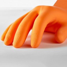 Перчатки латексные MANIPULA Specialist Цетра, КЩС-1, размер 8-8,5 (M), оранжевые, L-F-04/CG-947