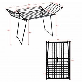 Сушилка напольная для белья раскладная 5 зон сушки, 25 метров LAIMA HOME MEGA BLACK, 700471