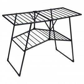 Сушилка напольная для белья раскладная 4 зоны, 2 уровня, 22 метра LAIMA HOME QUATRO BLACK, 700475