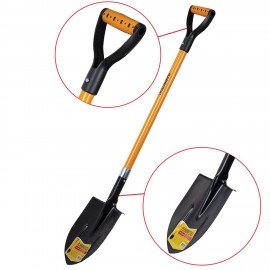 Лопата штыковая стальная 21х29см L=115см черенок стекловолокно V-ручка RABBITEX "fiberglass", 700477