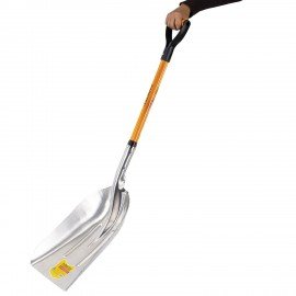 Лопата алюминиевая для снега 37х48см L=120см стекловолокно V-ручка, RABBITEX "fibergl, 700486
