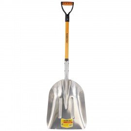 Лопата алюминиевая для снега 37х48см L=120см стекловолокно V-ручка, RABBITEX "fibergl, 700486