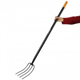 Вилы садовые цельнометаллические 22х30см, L=150см, черенок сталь, RABBITEX "long hand, 700489