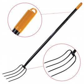 Вилы садовые цельнометаллические 22х30см, L=150см, черенок сталь, RABBITEX "long hand, 700489