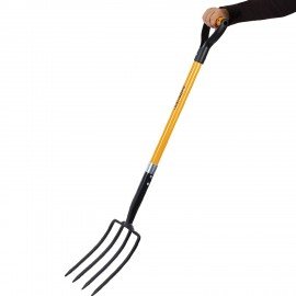 Вилы копальные стальные 19х28см L=115см черенок стекловолокно V-ручка, RABBITEX "fibe, 700491