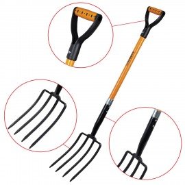 Вилы копальные стальные 19х28см L=115см черенок стекловолокно V-ручка, RABBITEX "fibe, 700491