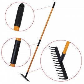 Грабли 14 зубьев стальные 35х10см, L=150 см, черенок стекловолокно, RABBITEX "fiberglass", 700494