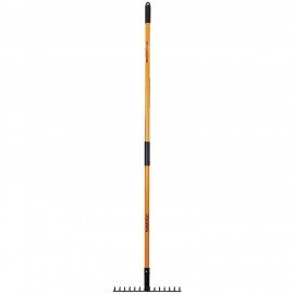 Грабли 14 зубьев стальные 35х10см, L=150 см, черенок стекловолокно, RABBITEX "fiberglass", 700494