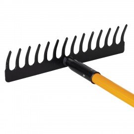 Грабли 14 зубьев стальные 35х10см, L=150 см, черенок стекловолокно, RABBITEX "fiberglass", 700494