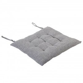 Подушка на стул "РОГОЖКА", 40x40см, полиэстер, светло-серая, PRIMILA LUX, 700498