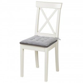 Подушка на стул "РОГОЖКА", 40x40см, полиэстер, светло-серая, PRIMILA LUX, 700498