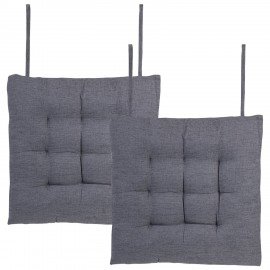 Подушка на стул "РОГОЖКА", 40x40см, полиэстер, серая, PRIMILA LUX, 700499